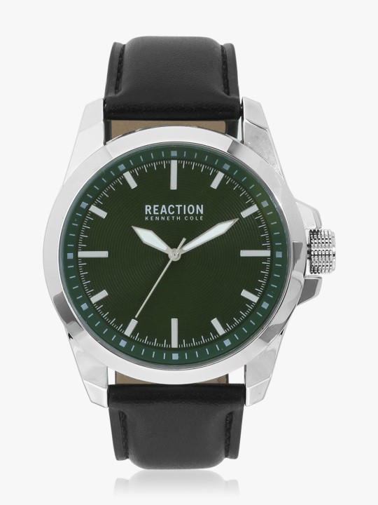 Black/Green Analog Watch