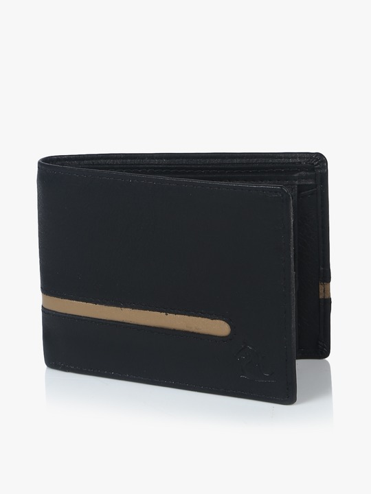 Black/Tan Leather Coin Wallet