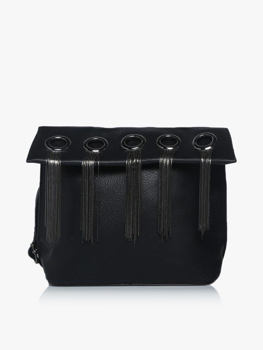 Black PU Sling Bag