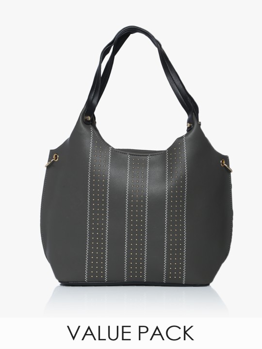 Grey PU Handbag