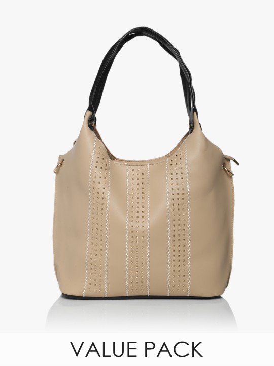 Beige PU Handbag