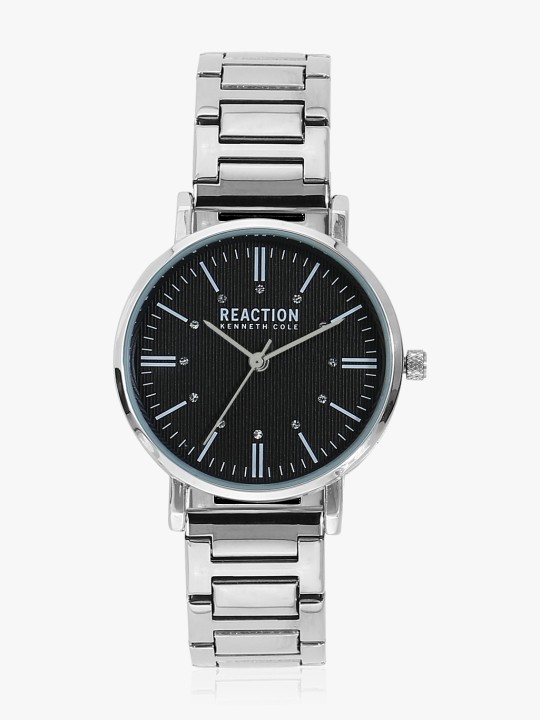 Silver/Black Stainless Steel Analogue Watch RK50104005