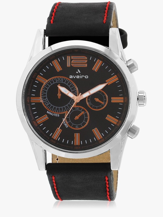 Av238dmbbltr Black/Coffee Analog Watch