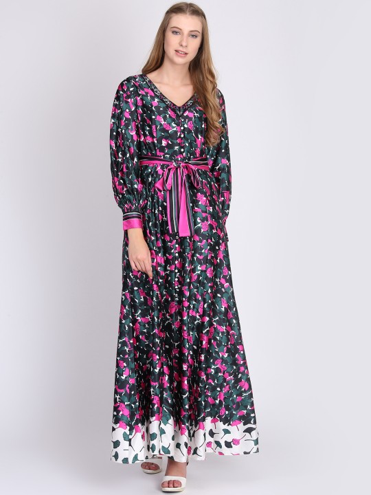 Women Pink Printed Maxi Dress XS