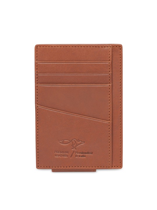 Men Tan Solid Money Clip