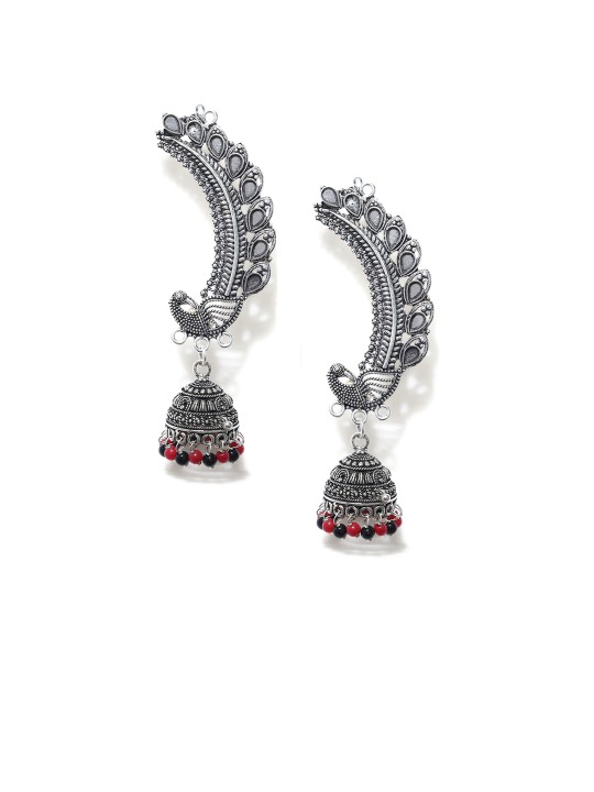 Silver-Toned Dome Shaped Ear Cuff