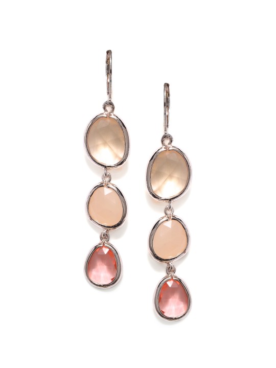 Pink & Beige Classic Drop Earrings