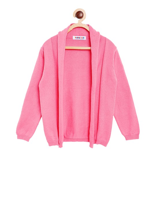 Girls Pink Solid Front-Open 2-3Y