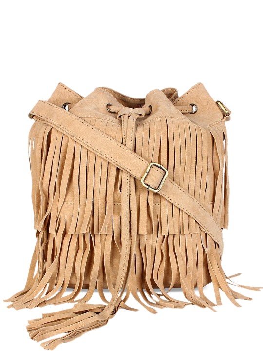 Beige Solid Sling Bag
