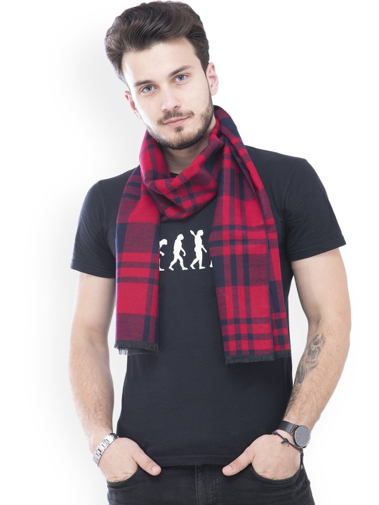 Men Multicoloured Checked Muffler