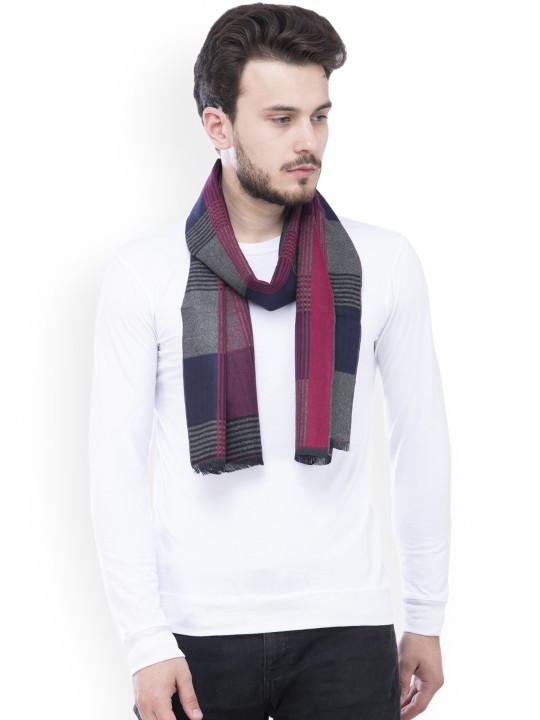 Men Multicoloured Checked Muffler