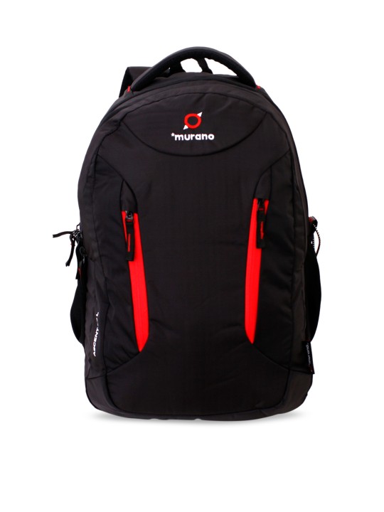 Unisex Grey & Black Solid Laptop Bag