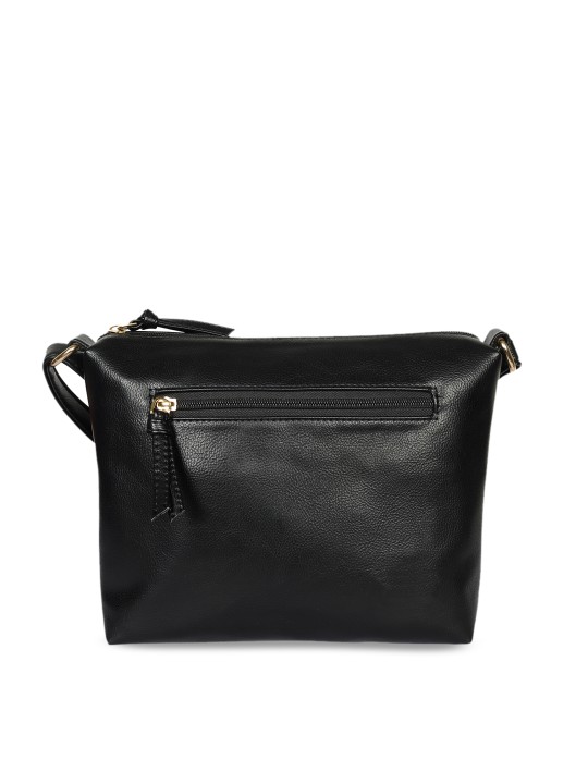 Black Solid Sling Bag