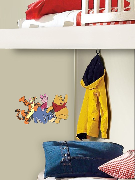 Kids Multicoloured Winnie the Pooh & Friends Foam Wall Stickers