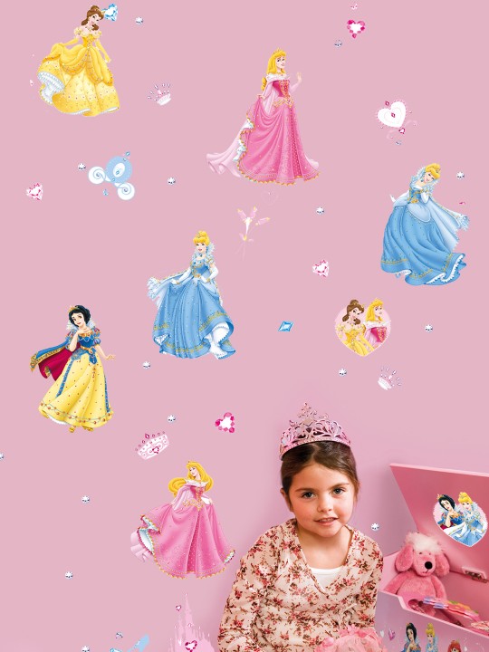 Kids Multicoloured Princess Jewels Wall Sticker