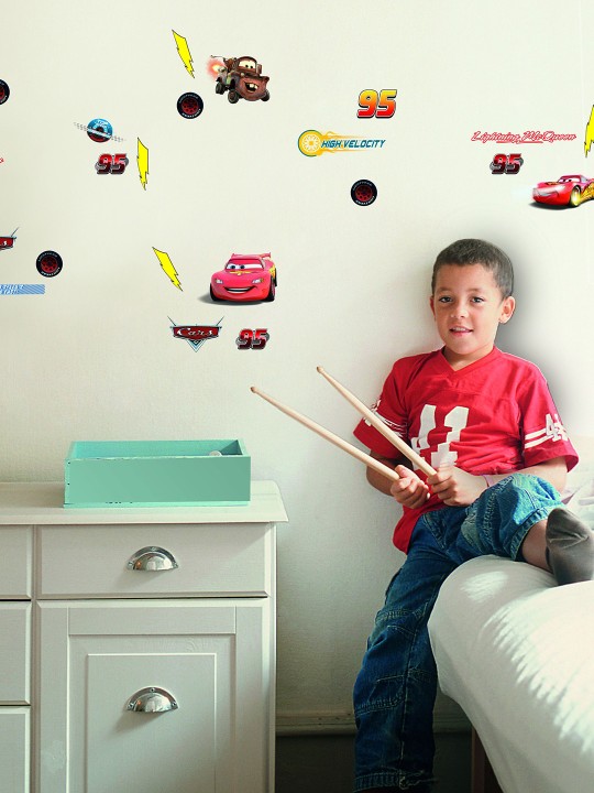 Kids Multicoloured Cars Small Wall Stickers