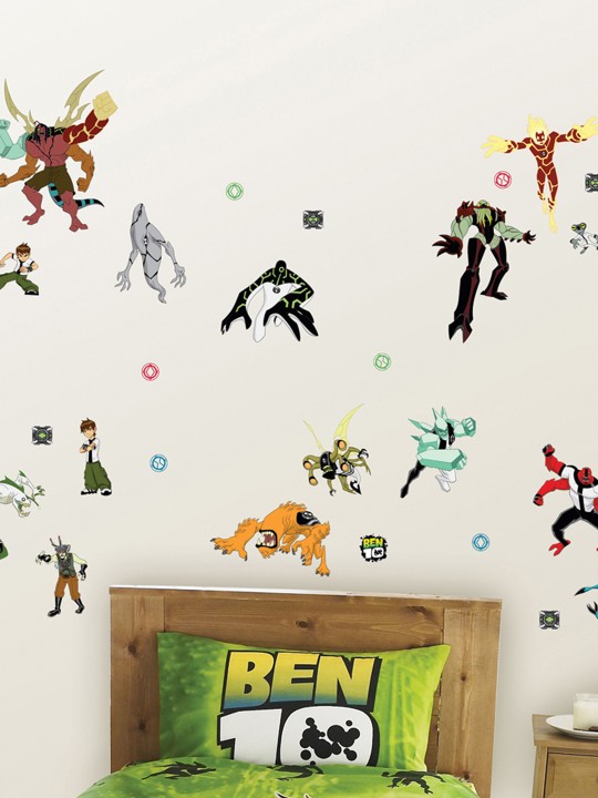 Kids Multicoloured Ben10 Wall Sticker