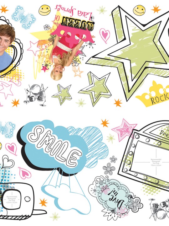Kids Multicoloured High school Musical Wall Stickers