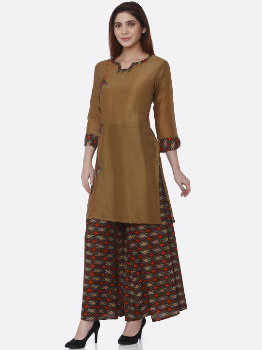 Women Brown Printed Kurta XS