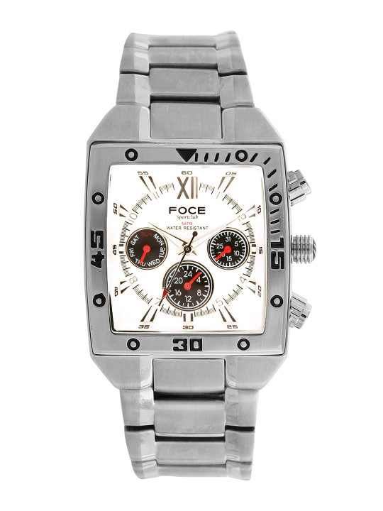 Men White Analogue Watch F801GSM