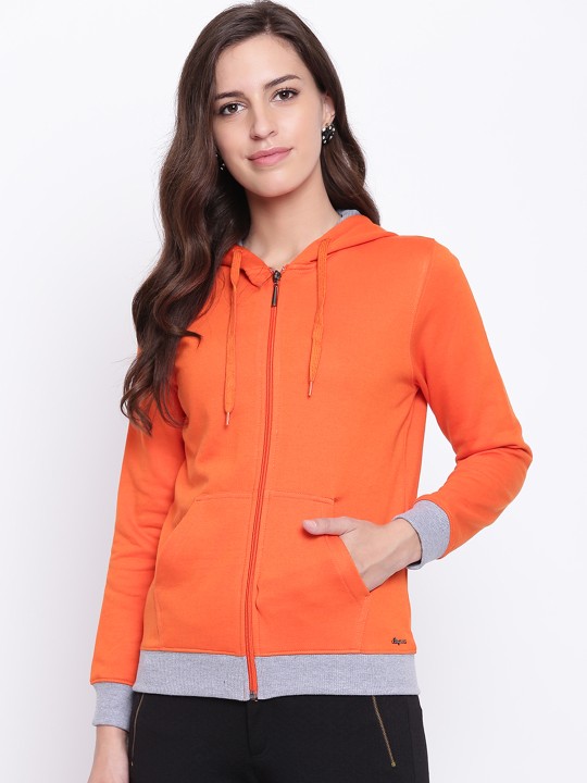 Women Orange Solid Hooded Sweatshirt Xxl Buy Online In Guernsey At Desertcart - orange hoodie orange hoodie orange hoodie orange h roblox