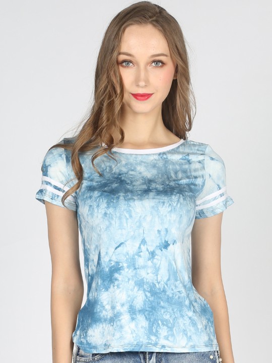 Women Blue Dyed Top S