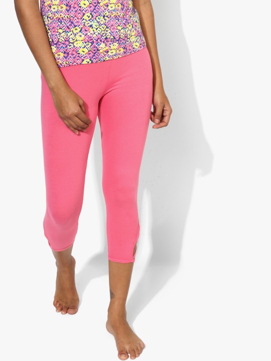 Pink Solid Loungewear Pant S