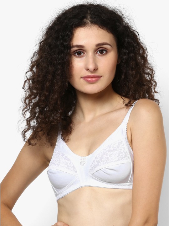 White Solid Bra