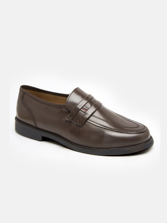 Men Brown Slip-on Leather Formal Shoes 6
