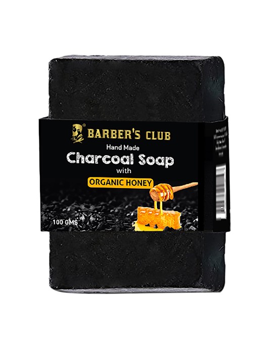 Men Hand Made Organic Charcoal Soap with Organic Honey 100 Gm