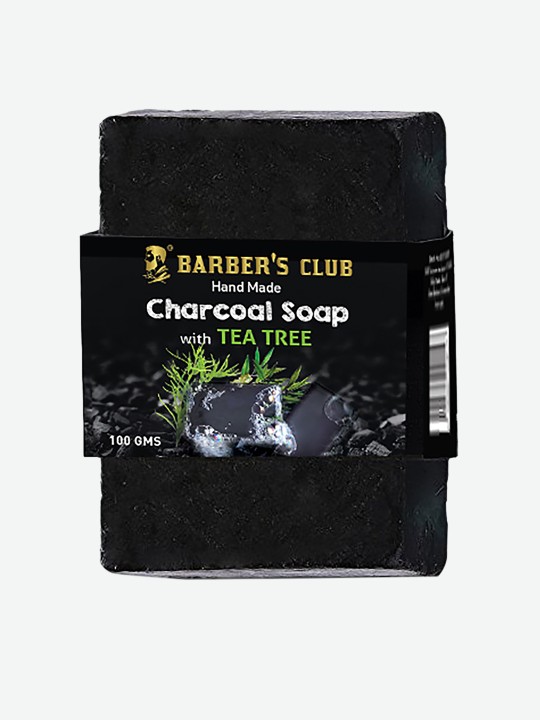 Men Hand Made Organic Charcoal Soap with Tea Tree Oil 100 gm