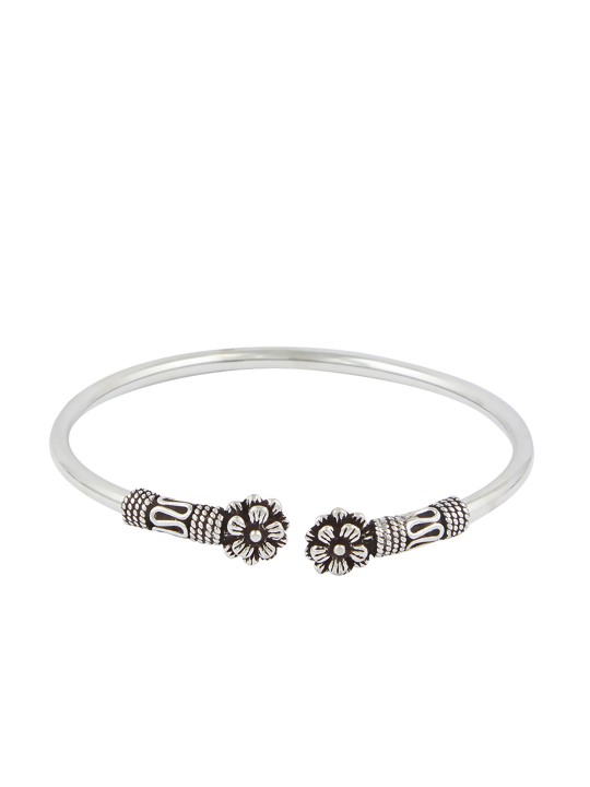 Women Sterling Silver Adjustable Handcrafted Bangle