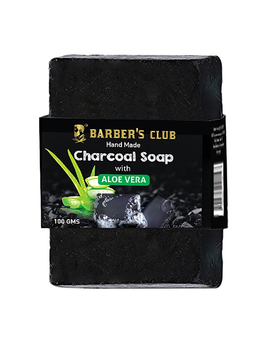 Men Hand Made Organic Charcoal Soap with Aloevera