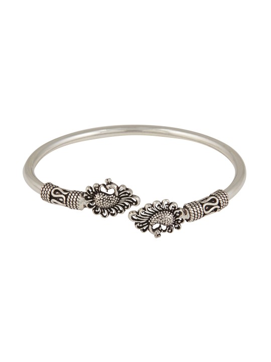 Women 92.5 Sterling Silver Adjustable Bangle