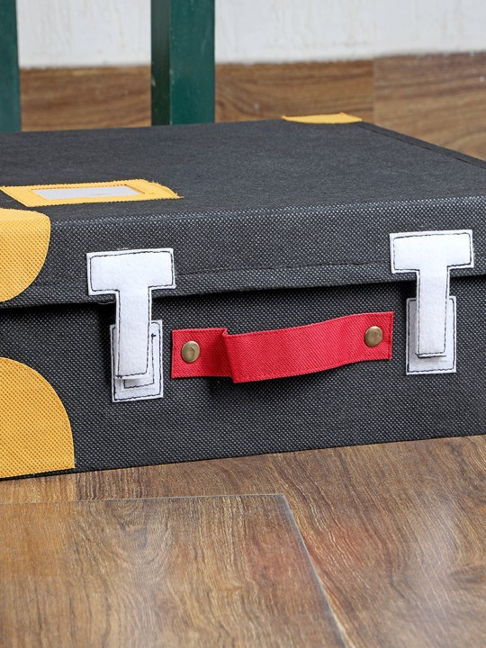 Black Kids Room Medium Storage Chest