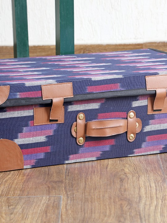 Navy Blue Ikkhat Medium Storage Chest