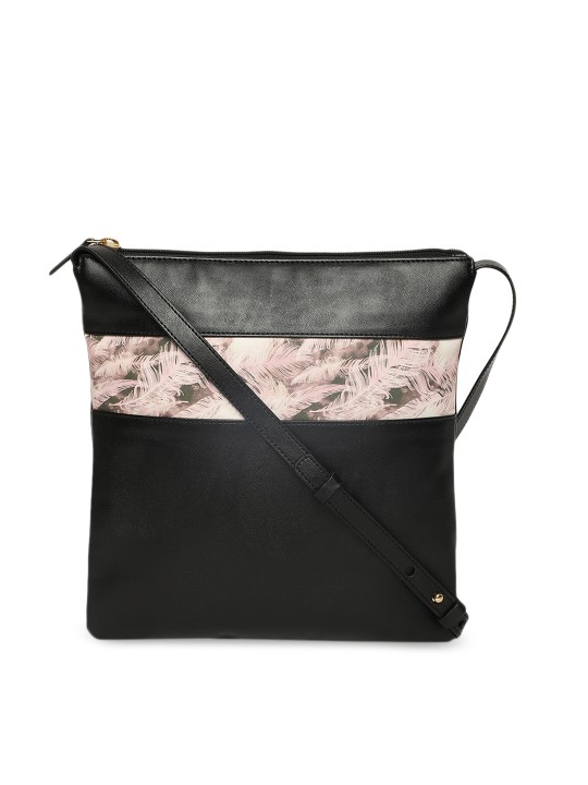 Black Solid Shoulder Bag
