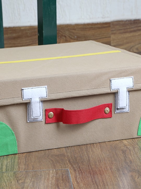 Beige Kids Room Medium Storage Chest