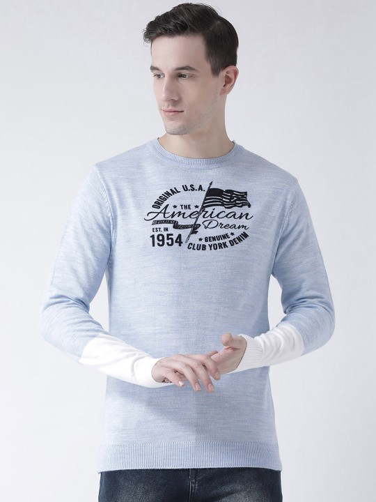 Men Blue Printed Pullover Xl Buy Online In Aruba Club York Products In Aruba See Prices Reviews And Free Delivery Over 120 ƒ Desertcart