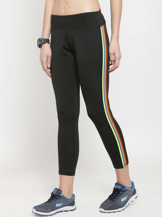 Women Black Solid Skinny-Fit Tights S
