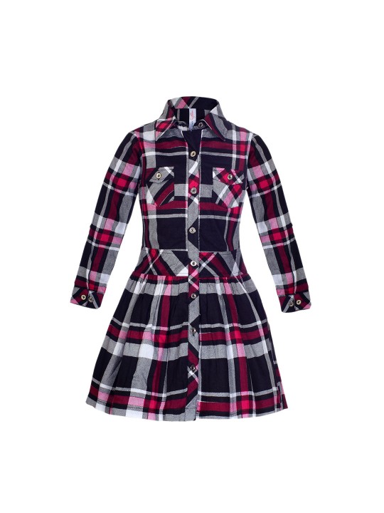 girls checked shirt dress