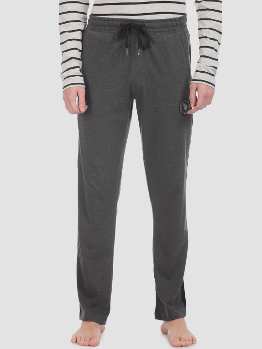 U.S. Polo Assn. Men Grey Solid Lounge Pant