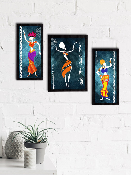 Artisyn Satin 3 Piece Wall Rectangle Paintings Wall Art
