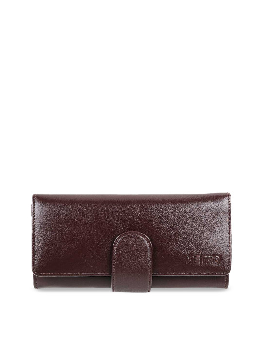 Brown Solid Clutch