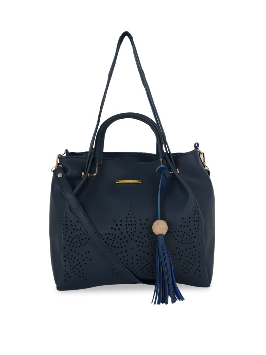 Lapis O Lupo Blue Solid Shoulder Bag With Pouch