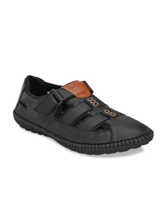 Fentacia Men Black Flexible Fisherman Sandals THE DEAL APP Get