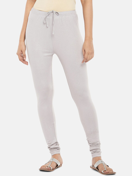 Women Grey Solid Churidar