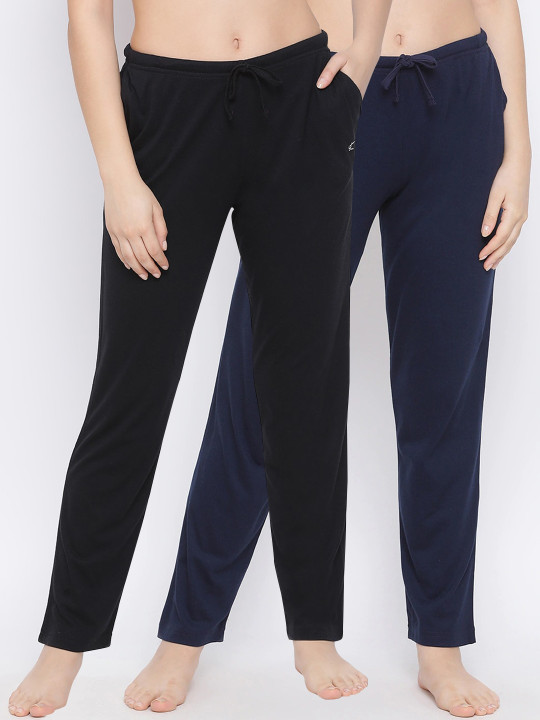 Kanvin Women Pack Of 2 Solid Lounge Pants
