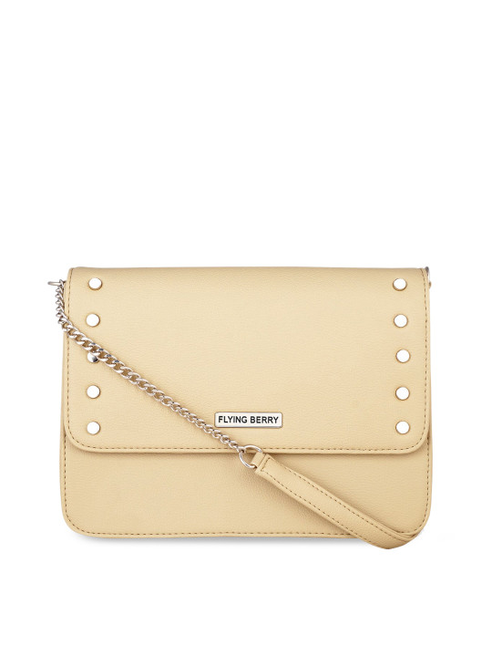 FLYING BERRY Beige Textured Sling Bag