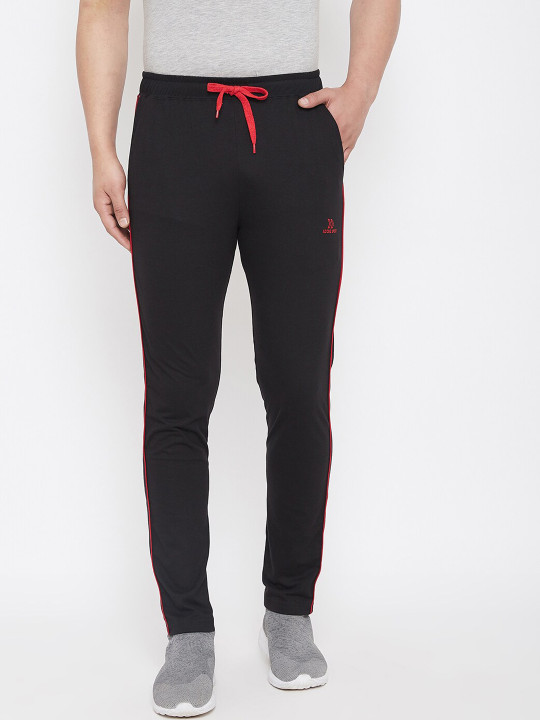 Adobe Men Black Solid Straight-Fit Track Pants